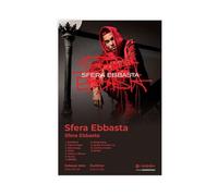 fgxmne Poster artistico con motivo Sfera Ebbasta, famoso rapper, hip hop, musica rap album, Sfera Ebbasta, cover per fan della tracklist, poster su tela, decorazione per camera da letto, paesaggio,