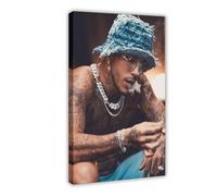 fgxmne Poster su tela, motivo esclusivo e famoso rapper Sfera Ebbasta, decorazione per camera da letto, ufficio, camera da letto, regalo, 30 x 45 cm