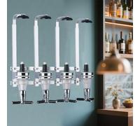 FGXY Dispenser Di Bevande, Portabottiglie Da Parete, Dispenser a Parete Porta Bevande, Dispenser Bottiglie Dosatore, Bar Accessoire, Il Regalo Perfetto Per Gli Appassionati Di Cocktail(Quattro bocche)