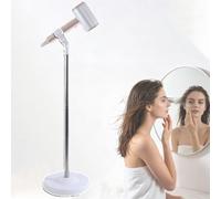 FGXY Supporto per asciugacapelli, Regolabile in Altezza da 30 a 110 cm, con clip universale, ABS e Acciaio Inossidabile, Supporto Asciugacapelli Senza Foratura Ruotabile a 360°,per bagno,vanità,stanza