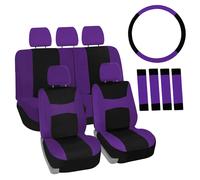 FH Group Auto Sedile Cover per Sterzo Ruota Cintura & 5 Testa Riposo - Completo