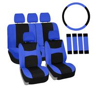FH Group Auto Sedile Cover per Sterzo Ruota Cintura & 5 Testa Riposo - Completo