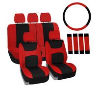 FH Group Auto Sedile Cover per Sterzo Ruota Cintura & 5 Testa Riposo - Completo