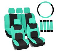 FH Group Auto Sedile Cover per Sterzo Ruota Cintura & 5 Testa Riposo - Full Set