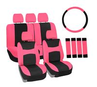 FH Group Auto Sedile Cover per Sterzo Ruota Cintura & 5 Testa Riposo - Full Set