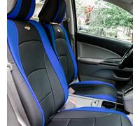 FH group car Seat covers Front Set Blue Black Faux Leather Seat cushio