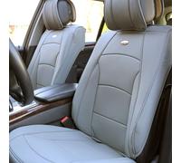 FH group car Seat covers Front Set Solid gray Faux Leather Seat cushio