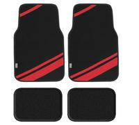 FH Group Carpet Fodere Auto Pavimento Tappetini Con Simil Pelle Righe - Completo