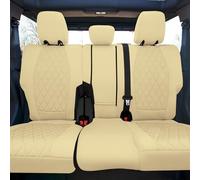 FH Group Coprisedili in neoprene su misura per Ford Bronco 2021-2022 SUV full size con inserto Neosupreme resistente all'acqua, set posteriore, beige tinta unita
