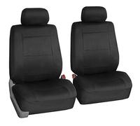 FH GROUP Coprisedili per auto in neoprene, universali, compatibili con airbag, colore nero, set anteriore con poggiatesta rimovibile, compatibili con SUV, furgoni e berline