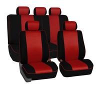 FH Group Edgy Piping Full Set Car Seat Covers Airbag Compatible and S