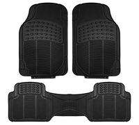 FH Group F11306BLACK - Tappetini tagliabili resistenti per tutte le condizioni atmosferiche, set completo da 3 pezzi