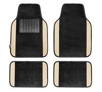 FH Group F14407BEIGE - Tappetini universali per auto, adatti alla maggior parte delle auto, SUV e camion con battitacco per conducente, set completo