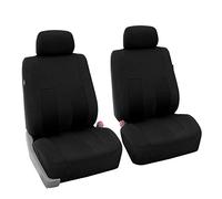 FH GROUP FB036BLACK102 - Set di coprisedili anteriori universali a righe nere per auto, set anteriore a strisce sorprendenti per la maggior parte delle auto, SUV e camion (compatibile con airbag)