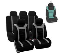 FH Group FB070115 - Set completo di coprisedili per auto, camion e SUV, colore: Grigio