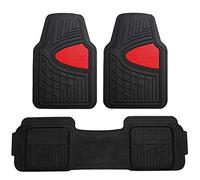 FH GROUP Red F11511RED - Tappetini resistenti a canale alto, accessori per tutte le stagioni per camion, auto e uso automobilistico, su misura