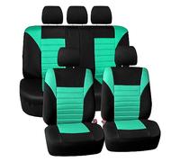 FH GROUP Set completo di coprisedili per auto 3D Air Mesh, misura universale, coprisedili per auto, schienale basso, compatibili con airbag, sedili posteriori divisi, lavabili, per SUV, berlina verde