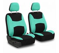 FH GROUP Set di coprisedili anteriori in tessuto menta, coprisedili per auto con schienale basso, con poggiatesta rimovibile, misura universale, compatibile con airbag, per SUV, berlina, furgone