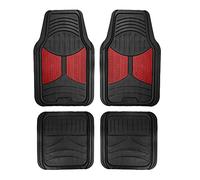 FH Group Tappetini per auto in gomma, resistenti, modello Monster Eye, set completo, universali, impermeabili, adatti per la maggior parte delle berline, SUV, camion, bordeaux