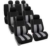 FH group Three Row Striking Striped Full Set car Seat covers Airbag c