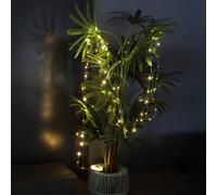 FH Lighting Ghirlanda luminosa LED Benni, bianca, 10 m, estensibile, batteria FH Lighting
