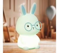 FH Lighting Lampada a LED ricaricabile Felix, blu, altezza 13 cm, silicone FH Lighting