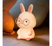 FH Lighting Lampada a LED ricaricabile Josie, rosa, altezza 16 cm, silicone FH Lighting