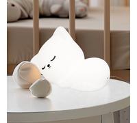 FH Lighting Lampada a LED ricaricabile Mia, bianca, lunghezza 16 cm, silicone FH Lighting