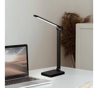 FH Lighting Lampada da scrivania ricaricabile a LED per ufficio Ole, nera, sensore, 850507