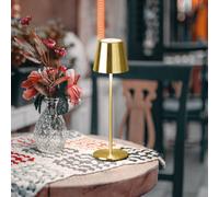 FH Lighting Lampada da tavolo LED a batteria Viletto, color ottone, IP54 FH Lighting