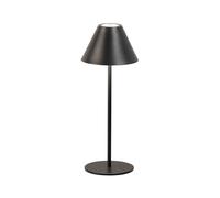 FH Lighting Lampada da tavolo ricaricabile Kano LED, nera, dimmerabile, regolabile, FH Lighting