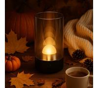FH Lighting Lampada LED da tavolo ricaricabile Fenya, nero/grigio fumo Altezza 14 cm IP54 FH Lighting