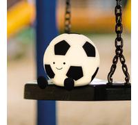 FH Lighting Torcia a LED ricaricabile "Kalle" a forma di pallone da calcio, bianco e nero, FH Lighting