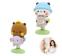 FHBHJNATC 2 Pezzi Statuette Bubu Dudu Statuette Oscillanti per Auto, Dudu Bubu Statuetta Oscillante, Statua Cartone Animato, Adatto per La Decorazione Artigianale Del Desktop E Dell'auto