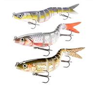 FHBHJNATC 3 Pezzi Esche Artificiali Spinning, Artificiali Spinning Mare, Spinning Pesca, è Adatto a Tutti i Tipi di Pesci Carnivori, Come Spigole, Tilapia, Barracuda, Orate e Molti Altri