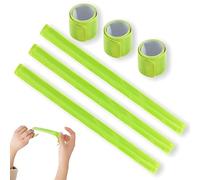 FHBHJNATC 6 Pezzi Catarifrangente Running, Green Reflective Band, Bande Catarifrangente di Alta visibilità, è Adatto a Persone Che Amano Vari Sport Come Il Ciclismo e la Corsa Notturna