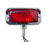FHCBUTAE Faro Moto Alogeno Quadrato Universale Da 4,4 Pollici Per Harley Per Dyna Per Sportster Per Chopper Faro Anteriore(Red)
