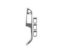 FHCBUTAE Maniglia Interna Auto 4 Pezzi Adesivi Per Rivestimento Telaio Pulsante Sollevamento Finestrino Interno Dell'auto Per Serie 3 E90 E92 2005-2012(RHD Without Folding 37.8)