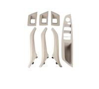 FHCBUTAE Maniglia Interna Auto Maniglie Per Porte Interne In Pelle Da 7 Pezzi/set Sinistra E Destra Per Serie 5 F10 F11 51417225866(RHD Oyster)