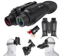 FHD Binocolo Visione Notturna con Effetto Visione 3D Zoom Digitale 8X Digitale Infrarossi Regolazione Completamente Indipendente Visore Notturno, Vivavoce NGV per Casco per Adulti 32G Scheda