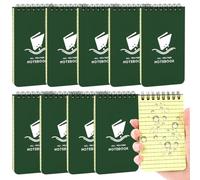 FHDUSRYO 10 Pack Waterproof Notebook, All Weather Shower Pocket Size | Organizer verticale adatto a standard da 8,9 x 5,1 cm, per ufficio, marketing, matrimoni, aziende, pianificazione di eventi