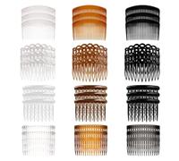 FHDUSRYO - 36 pettini laterali francesi, pettine decorativo con denti, in plastica, accessori per capelli, velo da sposa, ragazze, capelli spessi e fini (4 stili)