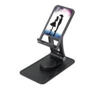 FHEBNDS Anime Lovers Silhouette Supporto per telefono da scrivania, girevole a 360° pieghevole per telefono cellulare per ufficio casa, supporto per tablet regolabile in altezza Supporto portatile per