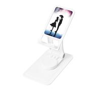 FHEBNDS Anime Lovers Silhouette Supporto per telefono da scrivania, girevole a 360° pieghevole per telefono cellulare per ufficio casa, supporto per tablet regolabile in altezza Supporto portatile per