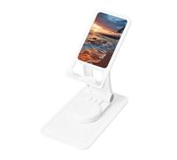 FHEBNDS Beach Maui Hawaii Sunset Sea Waves Clouds Supporto per telefono da scrivania, girevole a 360°, supporto pieghevole per telefono cellulare per ufficio e casa, supporto per tablet regolabile in
