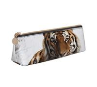 FHEBNDS Big Tiger - Astuccio per trucchi da donna e uomo, grande, estetico, portamonete, in pelle, con cerniera, organizer da ufficio, accessori da viaggio