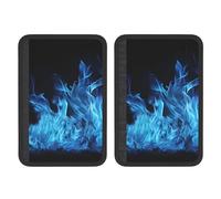 FHEBNDS Blue Flame, copertura per cintura di sicurezza per auto, confezione da 2, universale, morbida e confortevole, cuscinetto per cintura di sicurezza per zaino, cuscinetto per spalla, cuscino