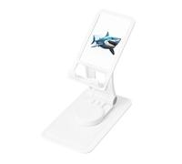 FHEBNDS Blue Shark - Supporto per telefono da scrivania, girevole a 360°, pieghevole, per ufficio, casa, supporto per tablet regolabile in altezza, supporto portatile per cellulare e iPad