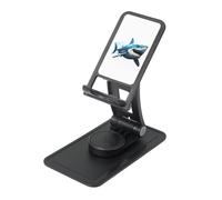FHEBNDS Blue Shark - Supporto per telefono da scrivania, girevole a 360°, pieghevole, per ufficio, casa, supporto per tablet regolabile in altezza, supporto portatile per cellulare e iPad