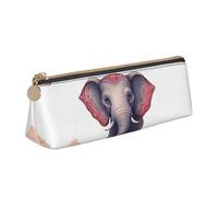 FHEBNDS Borsa per il trucco con elefante fortunato, per donne e uomini, grande astuccio estetico, portamonete, borsa cosmetica in pelle con cerniera, organizer per ufficio e accessori da viaggio